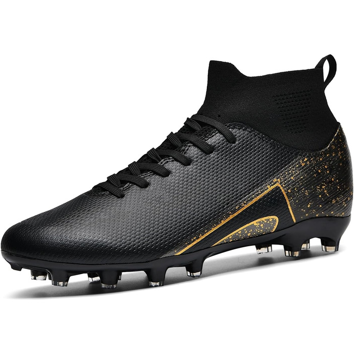Футбольні черевики для чоловіків, жінок, дітей (хлопчиків та дівчаток) - для штучного газону, залу, тренувань. AG, FG, TF. Розмір 35 EU, колір чорний