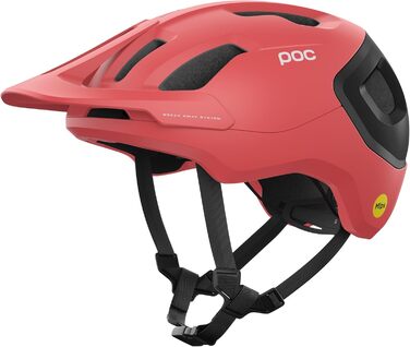 Велошолом POC Axion Race MIPS для трейлу, з технологією MIPS Integra, регульований, розмір L (59-62 см), колір кораловий/чорний матовий