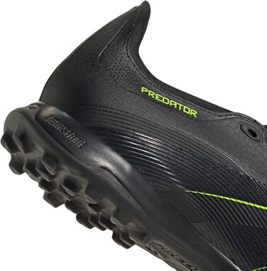 Футбольні бутси adidas Predator League J для газону (42 EU, чорний/карбон/лимонний)