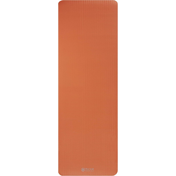 Yogamat Gaiam Essentials товстий 1 см, оранжевий, 183x61 см з ременем для перенесення - для йоги та фітнесу