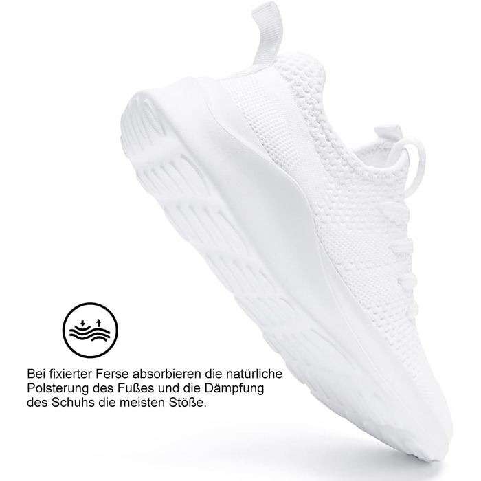 Жіночі кросівки Damen для бігу, тенісу та активного відпочинку, білі, 43 EU, дихаючі, легкі, з антиковзким протектором
