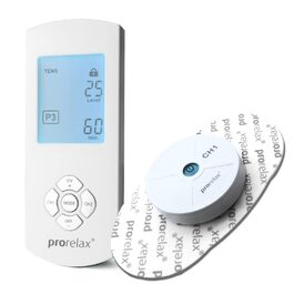Prorelax TENS/EMS електrostimulator: 2 терапії в одному приладі для зняття болю та м'язового розвитку | Бездротовий комплект