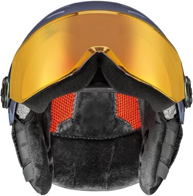 Дитячий велосипедний шолом uvex Rocket jr Visor Single, синій матовий, 51-55 см