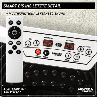 Платформа для фітнесу Miweba Sports MV100 2D, 250 Вт, 3D вібрація, осциляційна, для схуднення, домашній тренажер, чорна, 3 роки гарантії