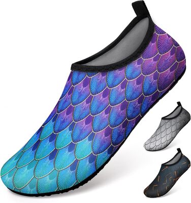 WateLves Водні черевики для жінок, чоловіків та дітей - унісекс, для плавання, відпочинку на пляжі та серфінгу, швидко сохнуть, розмір 44/45 EU