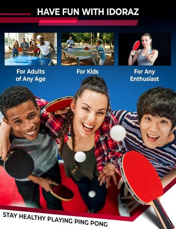 Пін-понг ракетка Idoraz Professional - професійна ракетка для настільного тенісу з чохлом, схвалена ITTF для турнірів