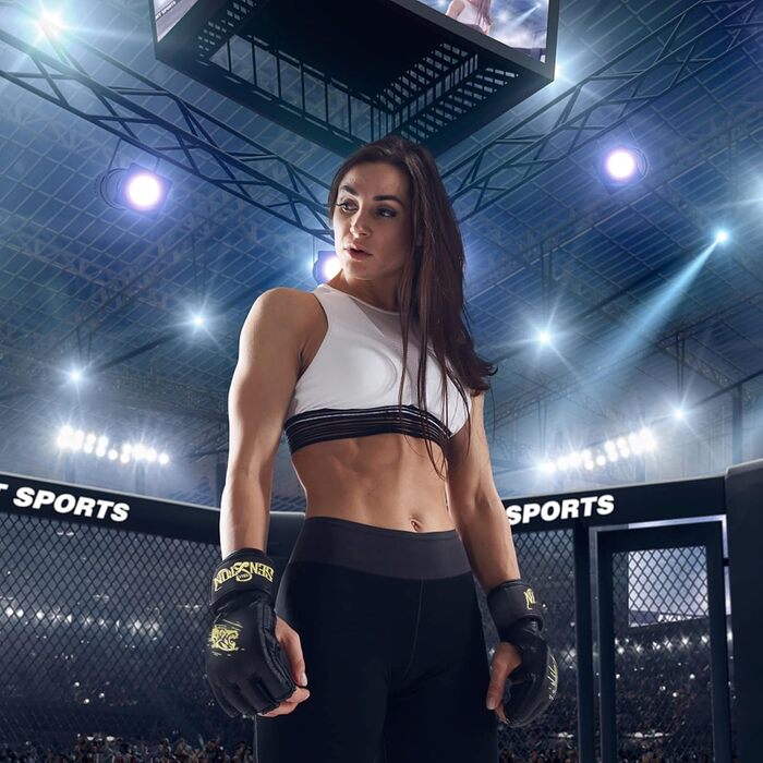 Рукавички для MMA FANTECIA, для чоловіків і жінок, для греплінгу, спарингу, боксу, тхеквондо, карате, муай-тай, UFC, тренувальні, шкіряні