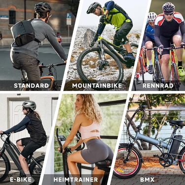 Преміум велосипедний сідло для жінок та чоловіків: комфортне, м'яке, амортизуюче, дихаюче, ергономічне, водонепроникне. Підходить для шосе, трекінгу, MTB, city bike та e-bike велосипедів.