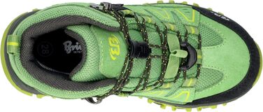 Дитячі трекінгові черевики Brütting Mount Pinos High, 39 EU, зелено-чорні, лимонні акценти
