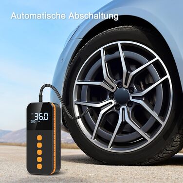 Ankilo електричний компресор-насос 150PSI для велосипедів, авто, мотоциклів і м'ячів, цифровий LED-екран, 1500mAh акумулятор