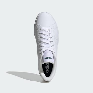 Кросівки adidas Advantage Base 2.0 унісекс, білі з зеленим (Cloud White/Collegiate Green), розмір 42 2/3 EU
