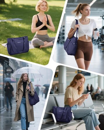 Сумка для йоги Yogatasche Damen (Marineblaue) велика водонепроникна з відділенням для мокрого та кріпленням для килимка