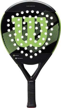 Падeль-ракетка Wilson Blade Elite, скловолокно/EVA, 365 г, чорний/зелений, WR033011U2