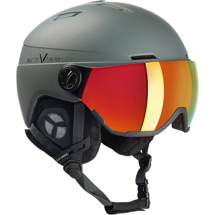 Шолом гірськолижний Black Crevice Calgary з візором, Gun mat/Silver, S/M (54-57 см)