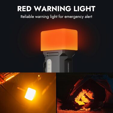 WUBEN X4 Mini LED ліхтарик з RGB підсвічуванням, 1500 люменів, IP68, тактичний, для кемпінгу та надзвичайних ситуацій (Помаранчевий)