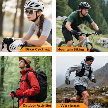 Велоперчатки VXW унісекс (чоловічі/жіночі) для MTB, шосе, фітнесу. Зі світловідбиваючими елементами, амортизацією, протиковзким покриттям. Розмір S, колір зелений