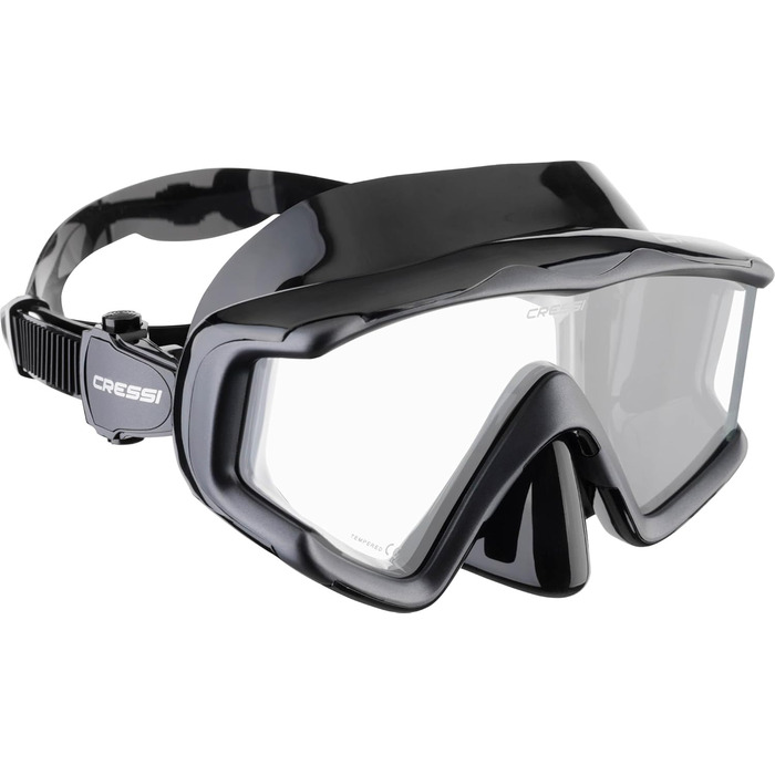 Набір для снорклінгу та дайвінгу Cressi Liberty Triside & Epsilon Dry, універсальний, чорний/графітовий