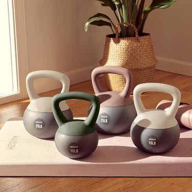 М'які гирі WEGYM зі сталі з піском, рожеві, для силових тренувань та фітнесу, ударостійкі, для дому