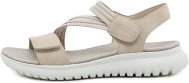 Жіночі сандалії літні, туристичні, на платформі, спортивні. Зручні сандалі для прогулянок, пляжу, спорту. Розміри 35-42 EU, колір бежевий. Стиль B