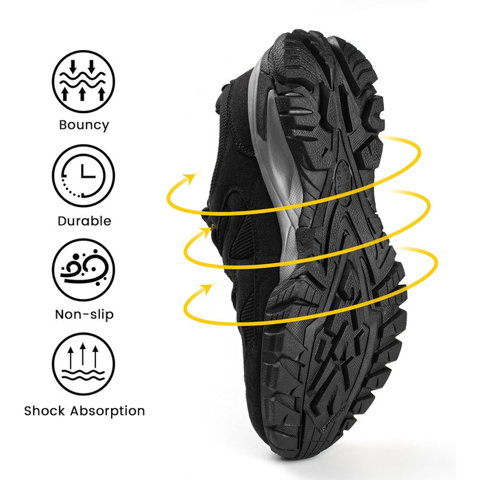 Водонепроникні трекінгові черевики CC-Los для жінок, розмір 36-42, чорні