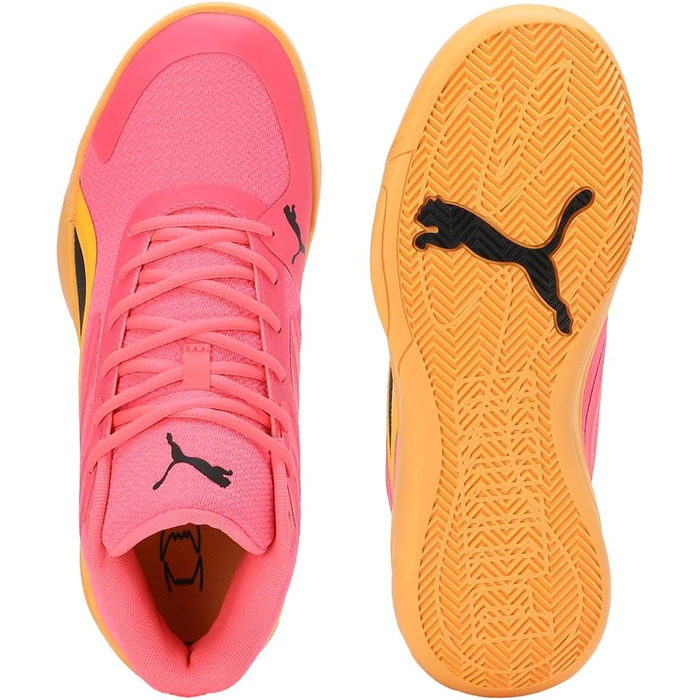 Кросівки PUMA Court Pro для чоловіків, баскетбольні, біло-чорні (46 EU, помаранчевий)