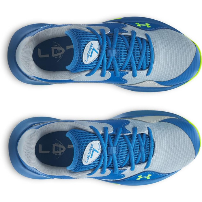Кросівки баскетбольні чоловічі Under Armour UA Lockdown 7 Low (44/44.5 EU, Blue Calm Blue Atlantis High Vis Gelb)
