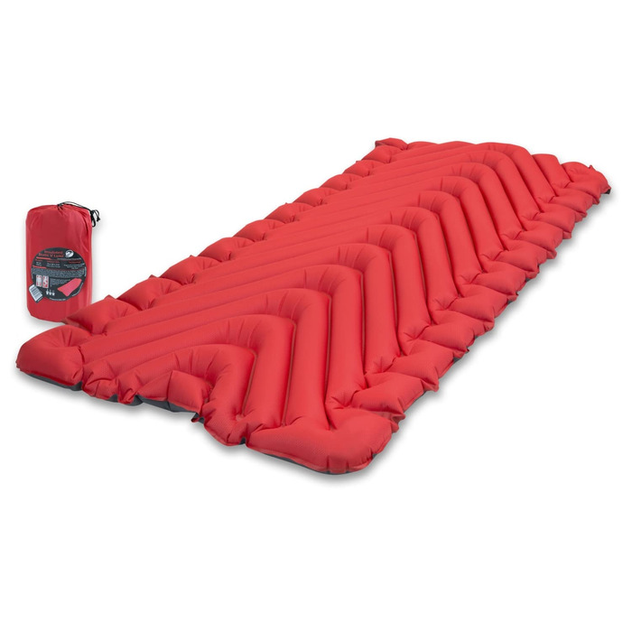 Каремат Klymit Static V Luxe широкий (76 см) для кемпінгу, туризму та рюкзаків, ізольований, 198 x 76 x 7.6 см