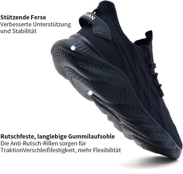 Чоловічі спортивні кросівки для бігу, тенісу, джогінгу та ходьби. Легкі, дихаючі, для вуличної активності та фітнесу. Розмір 46 EU, колір темно-синій