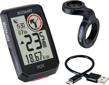 Велокомп'ютер SIGMA ROX 2.0 GPS чорний, бездротовий, з навігацією та кріпленням Overclamp Butler, для велосипеда, зовнішній GPS-навігатор