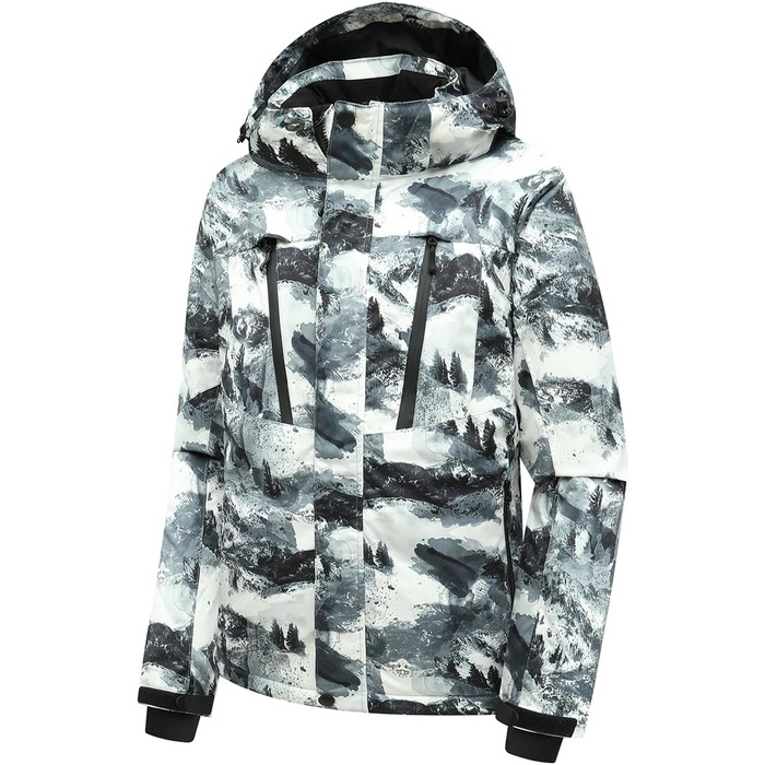 Чоловіча водонепроникна лижна куртка PHIBEE, тепла, вітрозахисна, з капюшоном, для зими, розмір XXL, з принтом