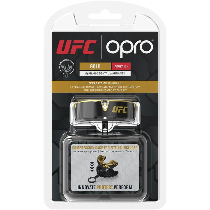 Захисна капа OPRO Gold для боксу, MMA, хокею, лакросу, контактних видів спорту, для дітей до 10 років, чорна/золота, з підвищеним комфортом