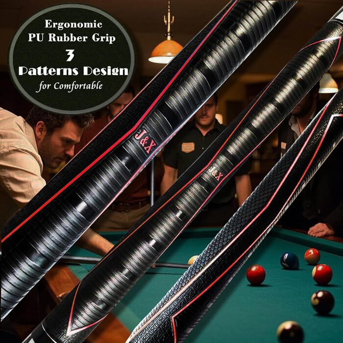 Більярдний кий Tai Ba Cues 58'' з чохлом, дерев'яний канадський клен, 19 oz, PU-покриття, 13mm шкіряний наконечник, Магоні