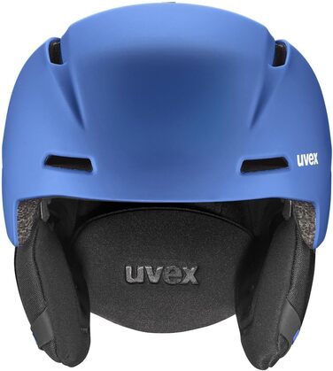 Легкий дитячий лижний шолом uvex viti, індивідуальне регулювання розміру, покращена вентиляція, синій матовий, 54-58 см
