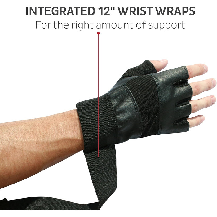 Тренувальні рукавички Nordic Lifting з фіксатором зап'ястя (30 см) – для фітнесу та крос-тренінгу – чорні, XS (для жінок та чоловіків)