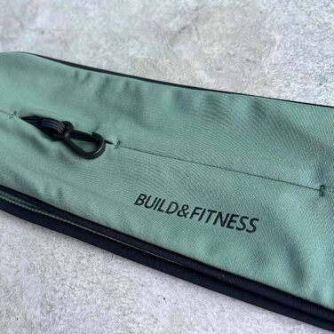 Поясна сумка для бігу Build & Fitness, Khaki: тримач для телефону, ключа, зручна та легка для жінок і чоловіків. Підходить для Samsung та iPhone.
