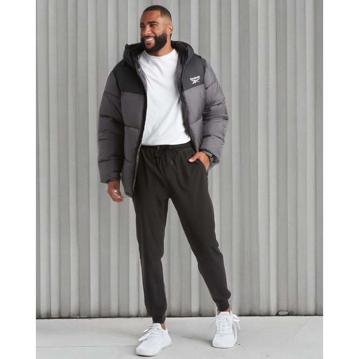 Куртка чоловіча Reebok Rbk Heavy Puffr V2, утеплювач – штучний пух, колір оливковий/листя, розмір S