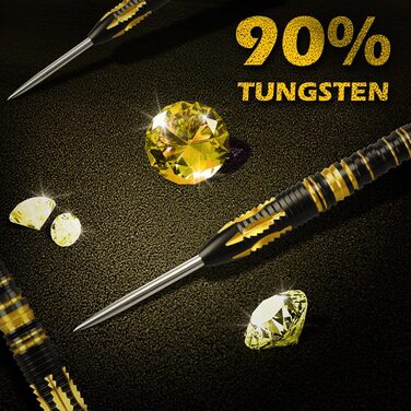 Дарти WIN.MAX Tungsten 90% (24г) з металевим наконечником - 3 шт., професійні сталеві дротики