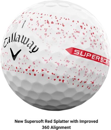 Гольф-м'ячі Callaway Supersoft 2023 - червоний, 12 шт.