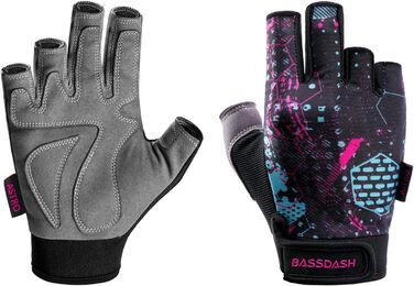 Фінські рукавички Bassdash Astro: для риболовлі, катання на велосипеді, альпінізму та фітнесу (рожеві)