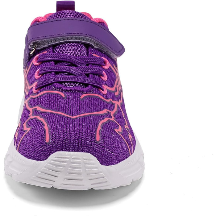Дитячі спортивні кросівки для хлопчиків та дівчаток. Мереживні, дихаючі, для тенісу, бігу, фітнесу. Легкі кросівки на шнурівці. Кольори: чорний, зелений, фіолетовий, рожевий. Розмір 36 EU