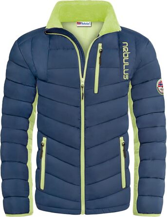 Зимова куртка Nebuus GRAFFITY для чоловіків (темно-синій/лаймовий, розмір S)
