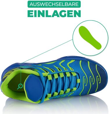 Спортивні кросівки для жінок та чоловіків з амортизацією, легкі бігові кросівки (44 EU, Синій, Зелений)