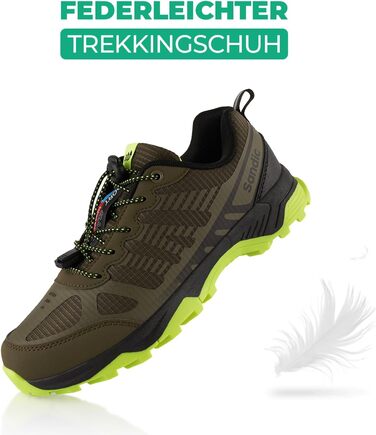 Трекінгові черевики для жінок та чоловіків, дихаючі, для трекінгу та трейлраннінгу, розмір 42 EU, зелені