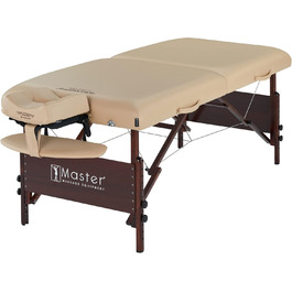 Складаний масажний стіл Master Massage Del Ray 71 см, термо-верх, бежевий (пісочний колір), мобільний