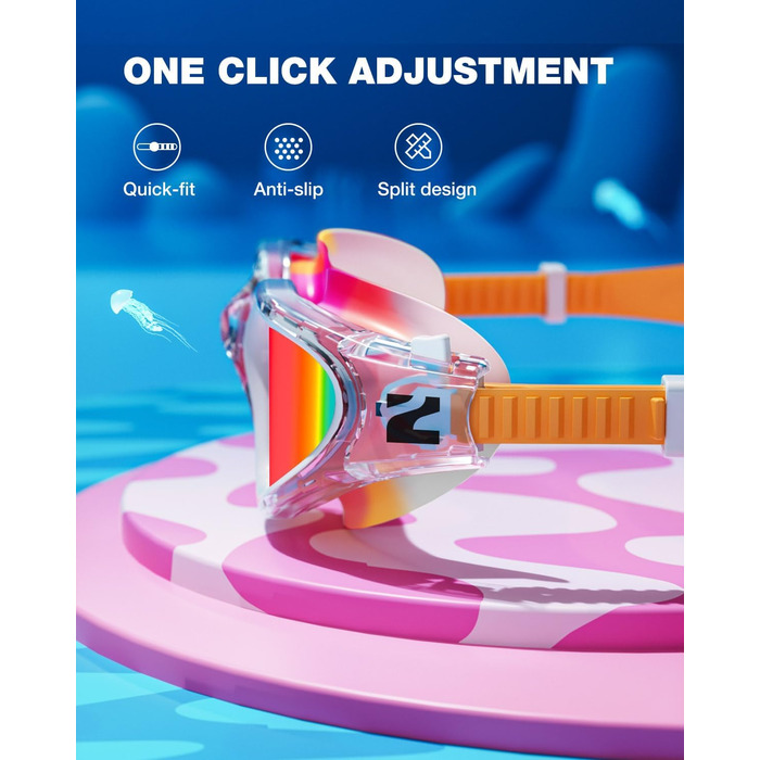 Дитячі окуляри для плавання ZIONOR G1MINI ULTRA: поляризовані, проти запотівання, UV-захист (3-14 років)