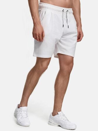 Чоловічі спортивні шорти Tazzio Sweatshorts для фітнесу та тренувань, білі, розмір L