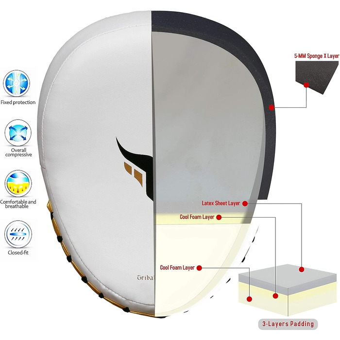 Mytra Fusion Box Pratzen - Рукавички для ударів Mytra Fusion Box, білі. Ідеально для боксу, муай-тай та інших видів єдиноборств.