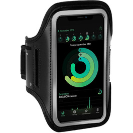 Спортивний чохол на руку ONEFLOW для смартфона, сумісний з Fairphone 5, чорний, арматура для бігу, фітнесу, джогінгу, універсальна арматура для телефону