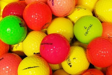 Кольорові гольф-м'ячі LbcGolf 25 шт. AAAA-AAA, Lakeballs, б/в, для жінок, веселі, топ-якість