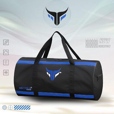 Mytra Fusion спортивна сумка для тренувань з регульованим плечовим ременем, для чоловіків і жінок, дорожня, спортивна, чорна/синя